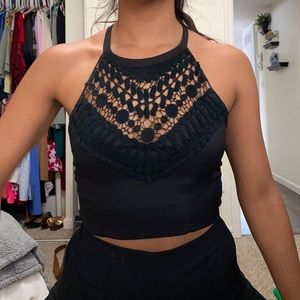 Black crop top